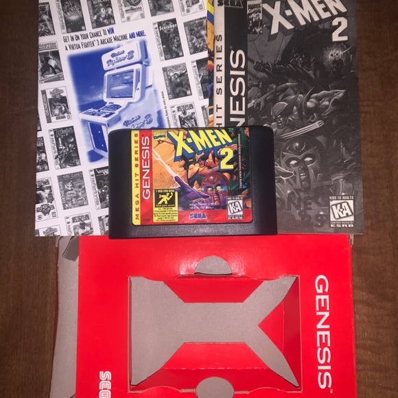 X-Men 2 Sega Genesis CIB Cardboard Mega Hits Series - Picture 3 of 5